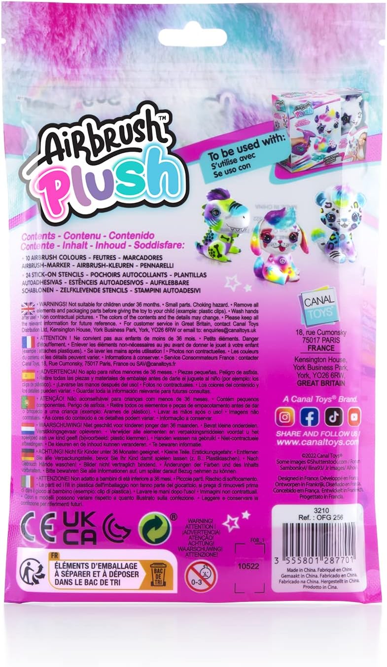 Canal Toys Airbrush Plush Refill Kit Multicolored