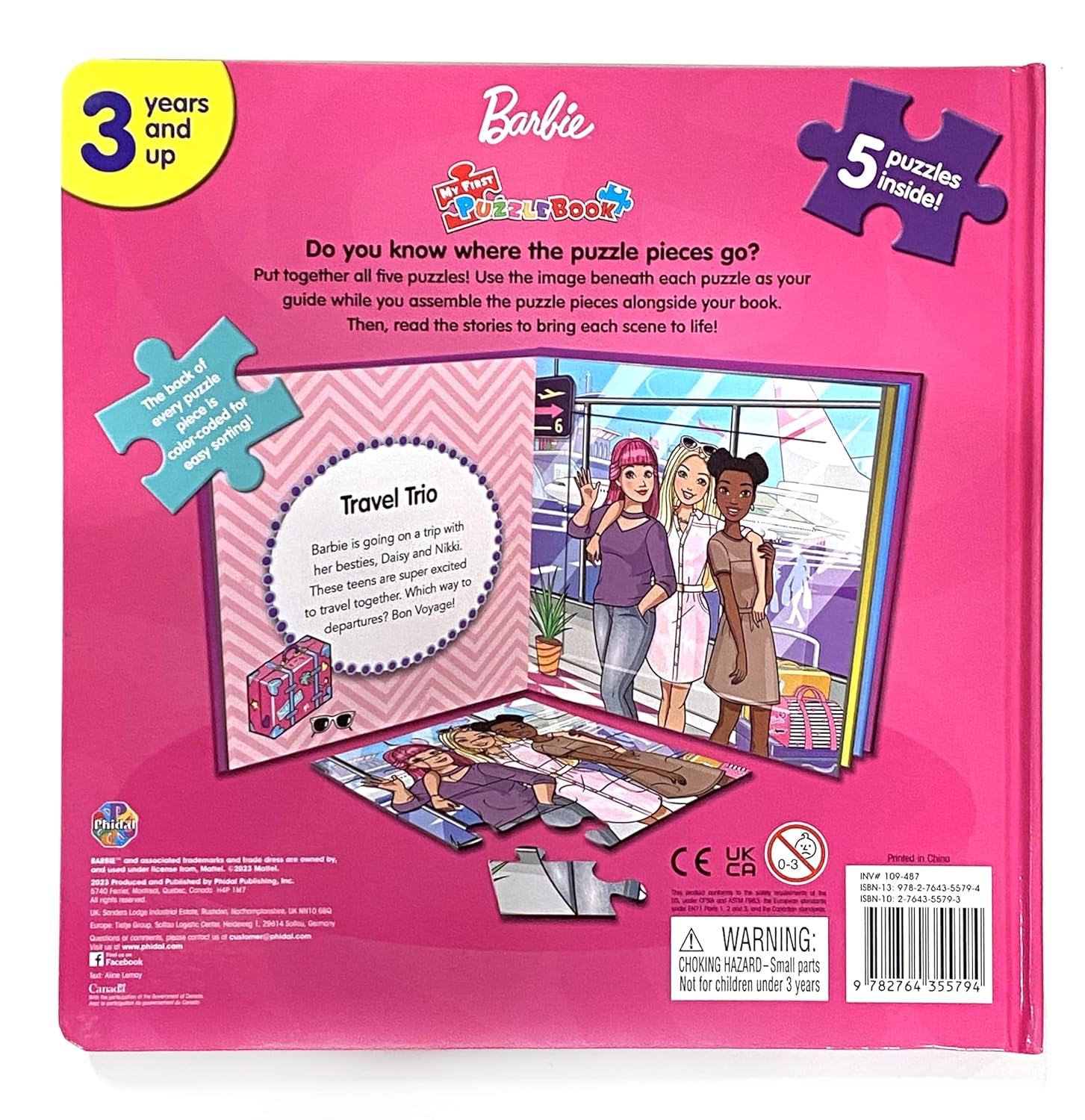 Phidal Mattel Barbie My First Puzzle Book