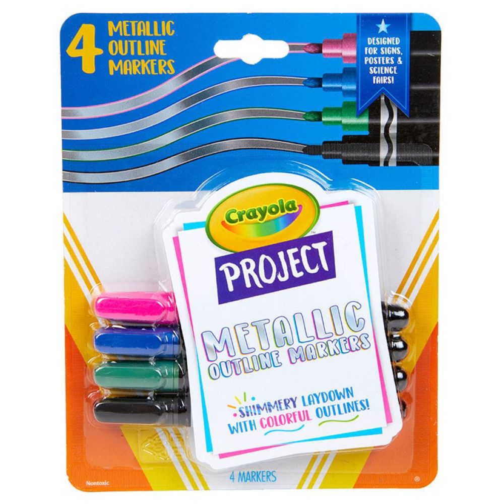 Crayola Project 4 Ct. Metallic Outline Markers