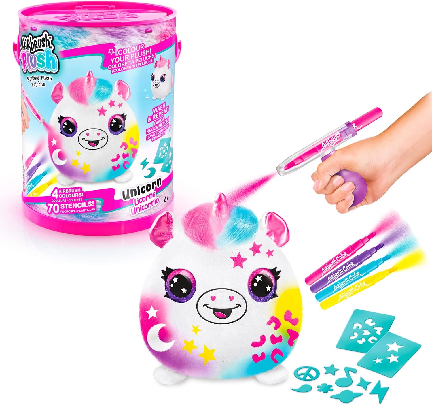 Canal Toys Airbrush Plush Squish Pals Paint Can