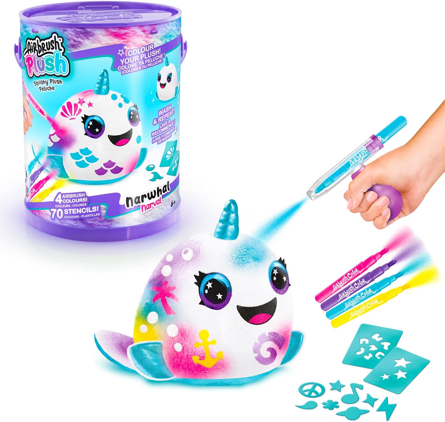 Canal Toys Airbrush Plush Squish Pals Paint Can