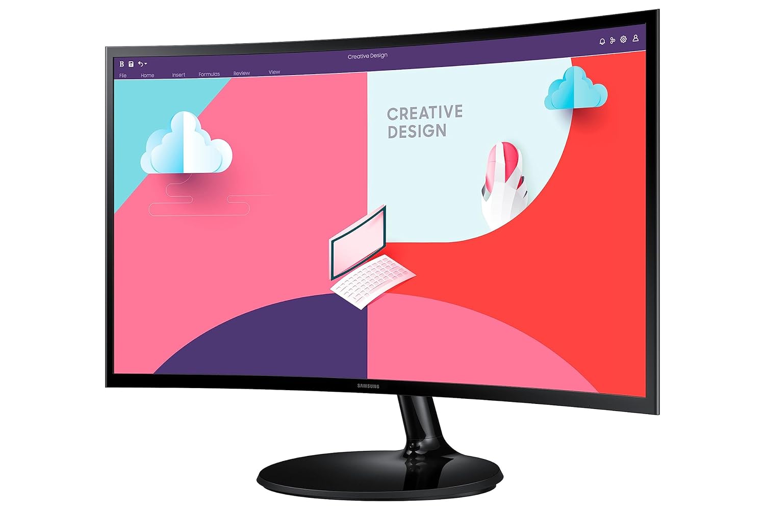 Samsung 1800R LS24C360EAMXUE FHD Curved Monitor 24inch