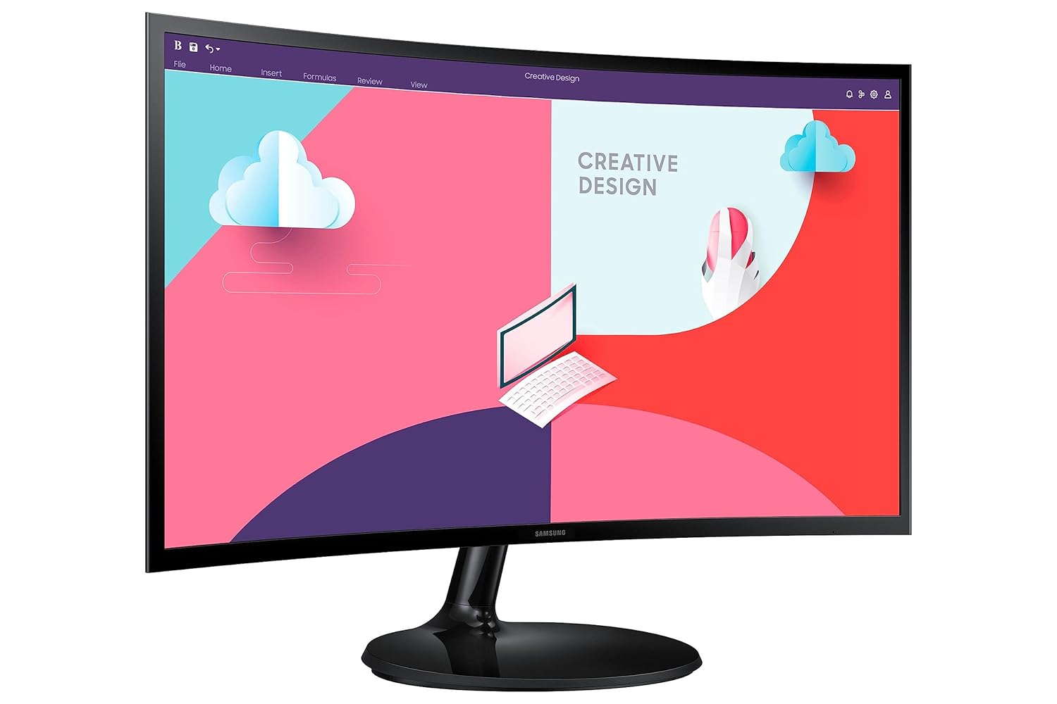 Samsung 1800R LS24C360EAMXUE FHD Curved Monitor 24inch