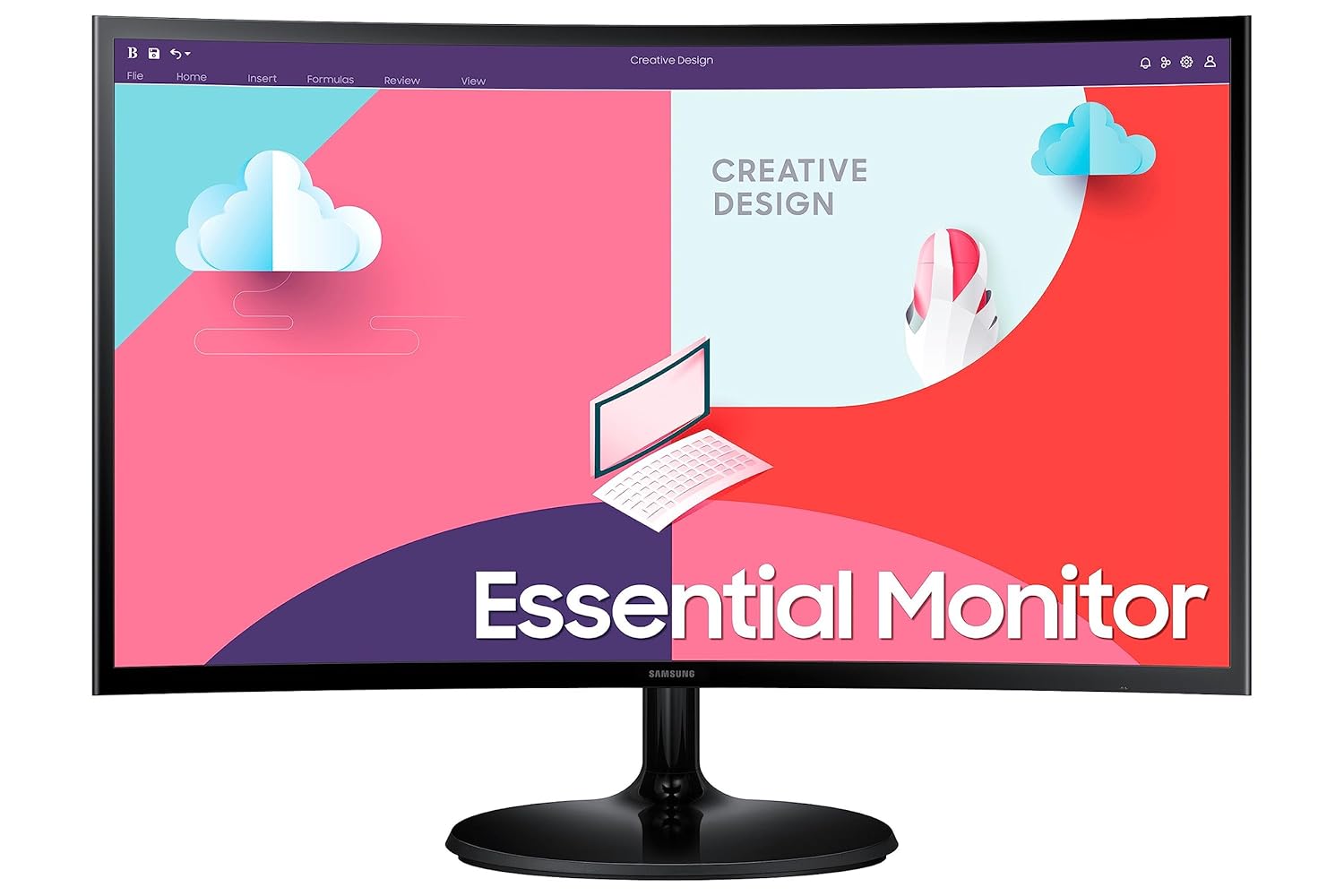 Samsung 1800R LS24C360EAMXUE FHD Curved Monitor 24inch