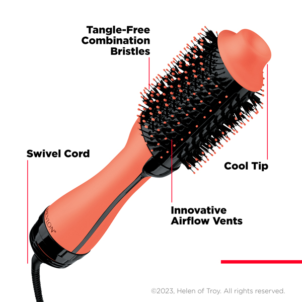 Revlon One-Step Hair Dryer And Volumiser Apricot Edition