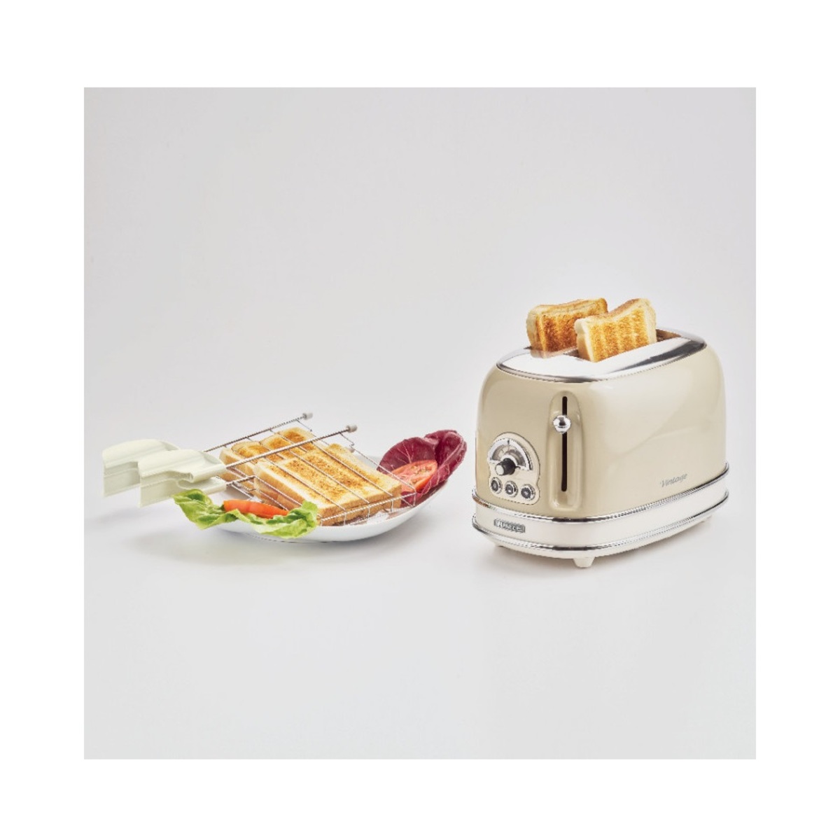 Ariete Vintage Toaster 810 Watts 2 Slice, Beige - MOD15513
