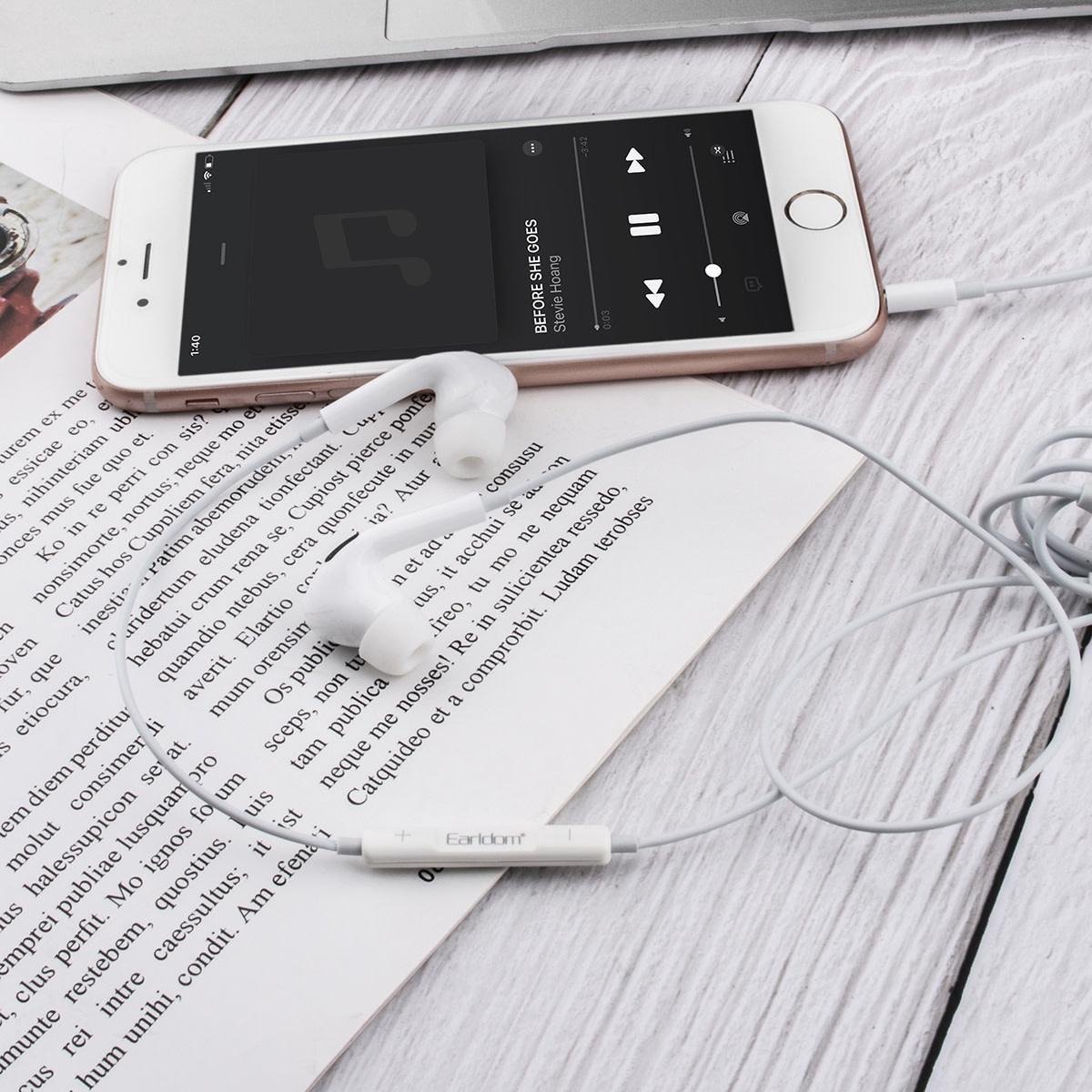 Earldom ET-E31 Stereo Earphones with 3.5mm Audio Jack Input - White