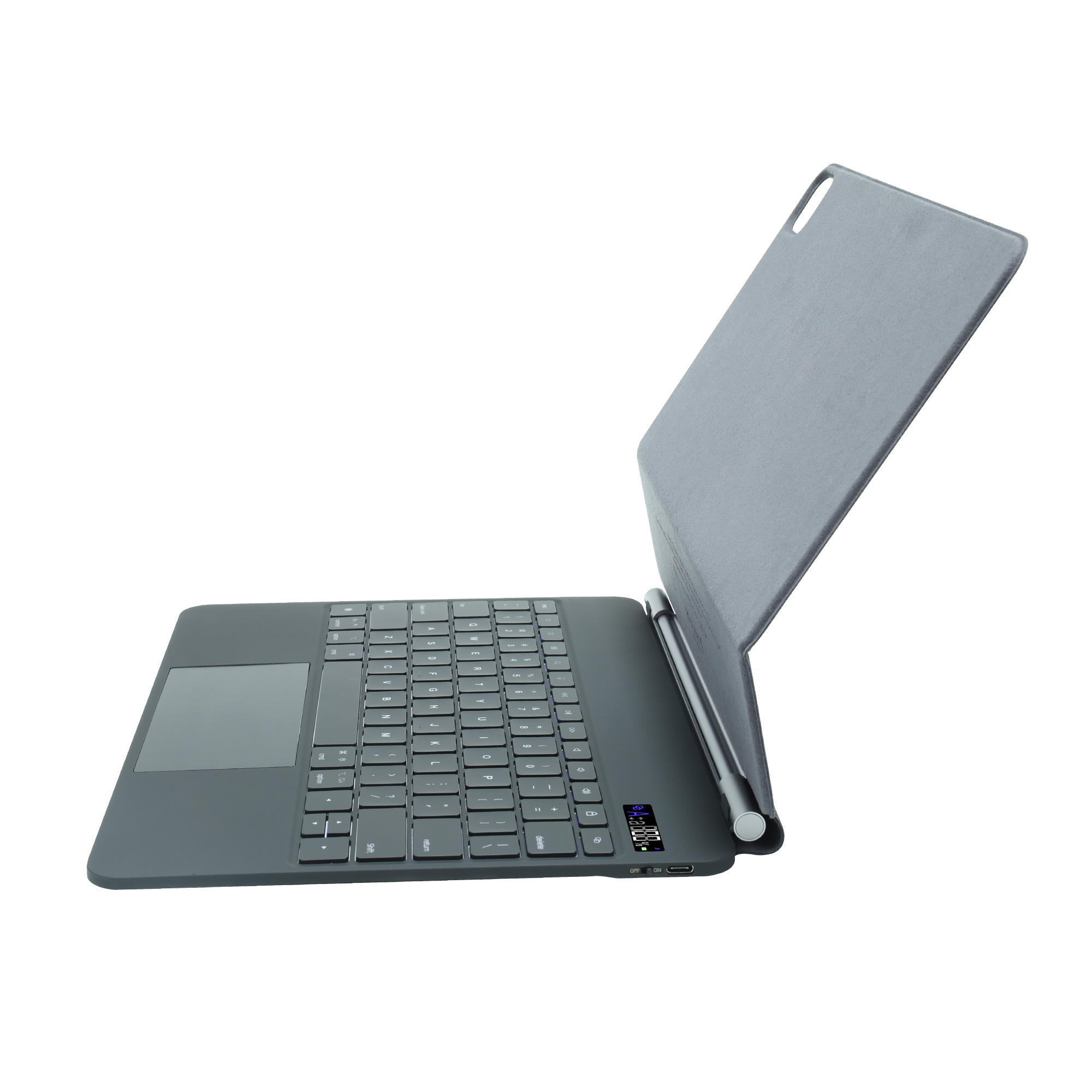 SIA Arabic layout Magic Keyboard Case With LED Power Display For iPad Pro 12.9 Inch 2018-2022 - Backlight - Black