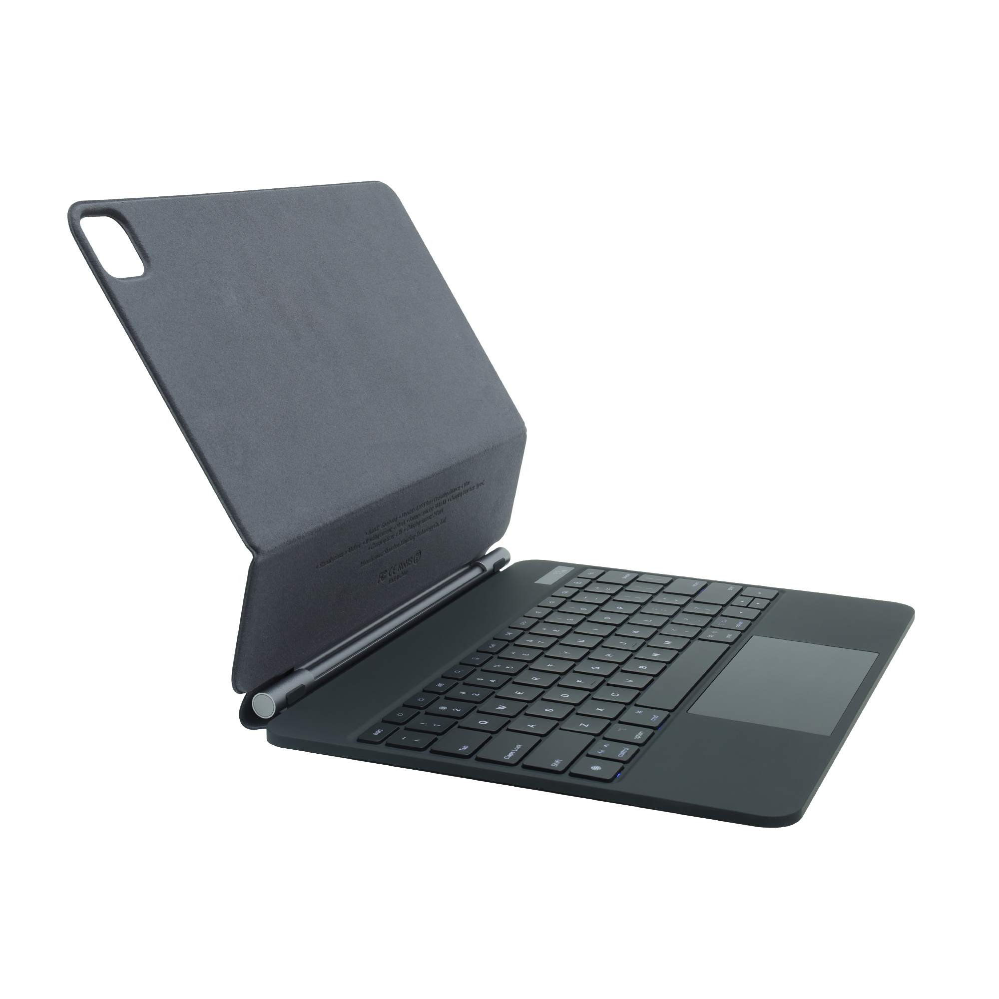 SIA Arabic layout Magic Keyboard Case With LED Power Display For iPad Pro 12.9 Inch 2018-2022 - Backlight - Black