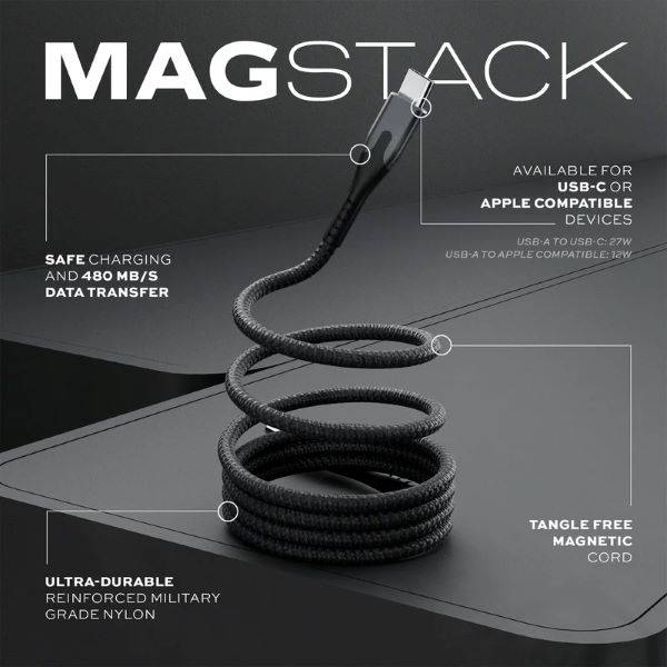 Statik MagStack Pro Magnetic 100w Cable USB-C to USB-C 90cm