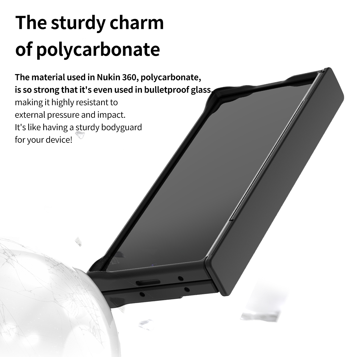 Araree Nukin 360 SP Black Kickstand Case with S Pen Slot & Hinge Protection - For Samsung Galaxy Z Fold 6 - Black