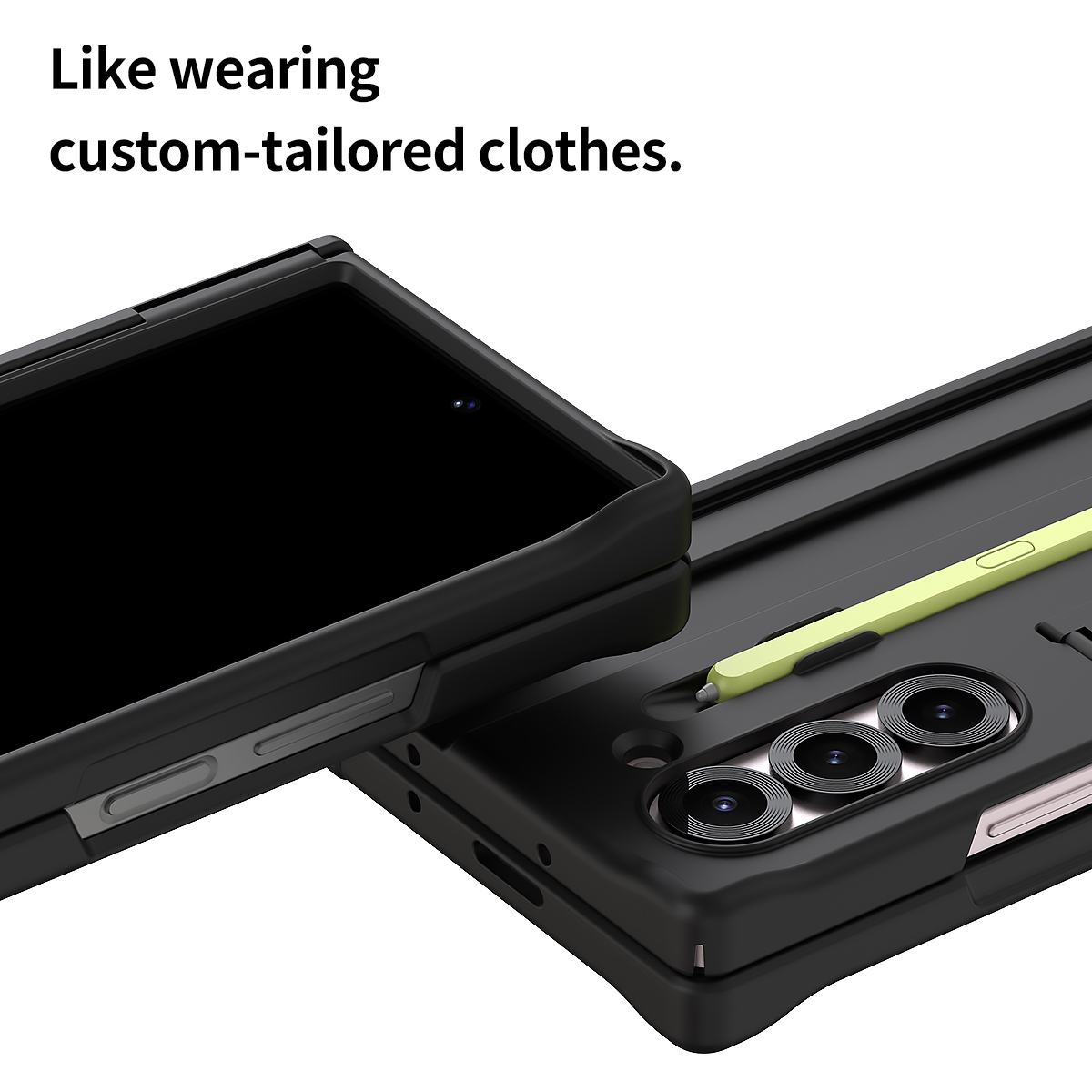 Araree Nukin 360 SP Black Kickstand Case with S Pen Slot & Hinge Protection - For Samsung Galaxy Z Fold 6 - Black