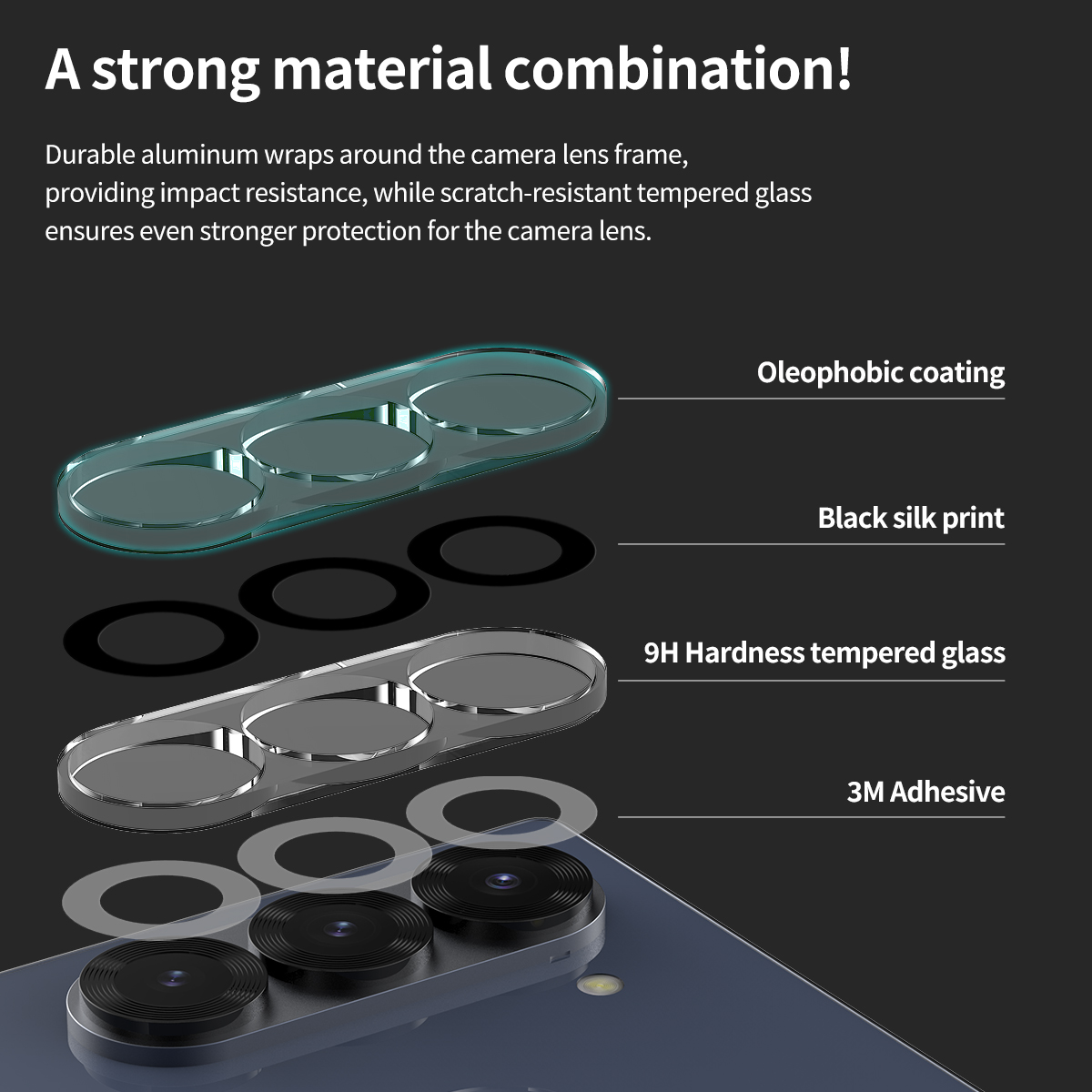 Araree C-Sub Core Camera Lens Protector Tempered Glass For Z Fold 6 - Clear