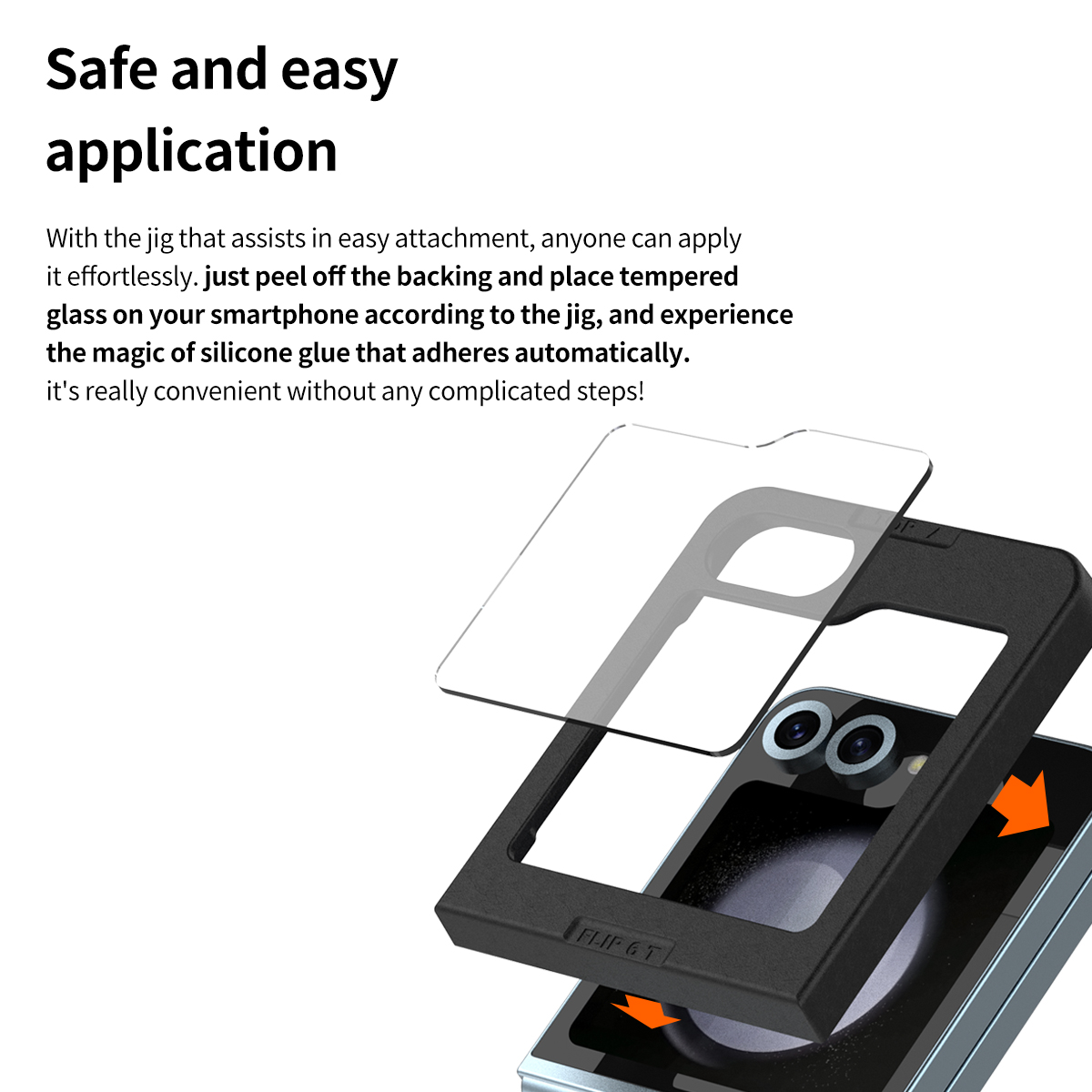 Araree Core Front Screen Tempered Glass (1 Piece) For Samsung Galaxy Z Flip 6 - Privacy Black
