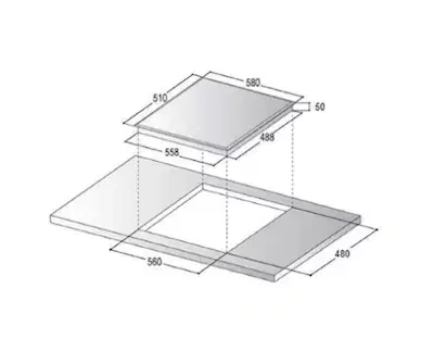 Startec Electric Gas Hob 60 cm