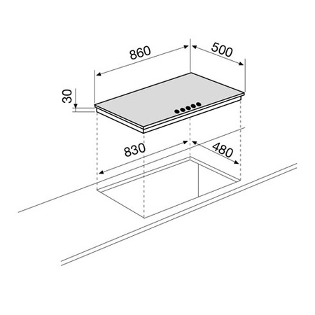 Glem Gas - Gas Hob 90 Cm
