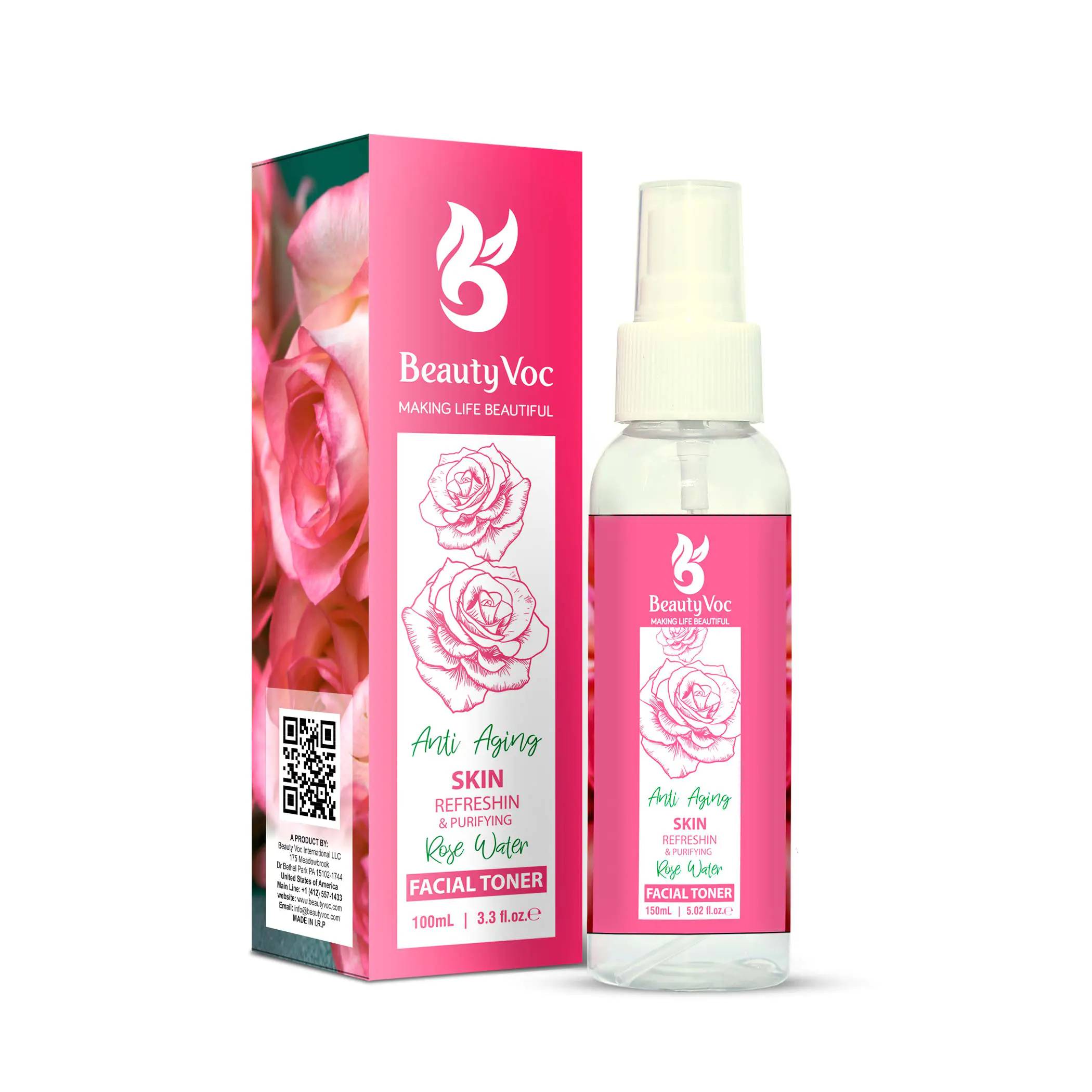 Beauty Voc Anti-Aging Rose Water Facial Toner