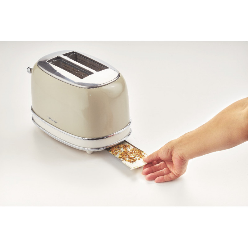 Ariete Vintage Toaster 810 Watts 2 Slice, Beige - MOD15513