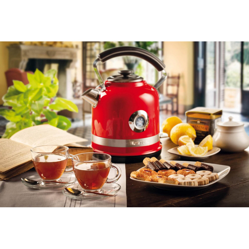 Ariete Moderna Electric Kettle 2000 Watts 1.7 Liters, Red - MOD2854