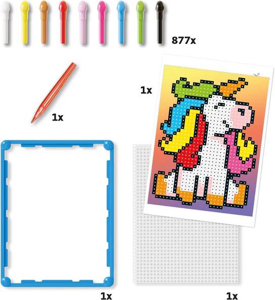 Quercetti Pixel Art Basic-unicorns Educational Toys