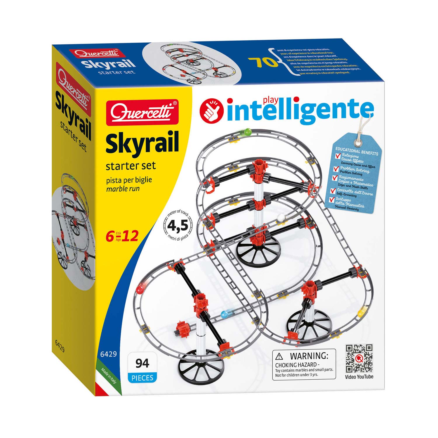 Quercetti Roller Coaster Skyrail Starter Set Educational Toys