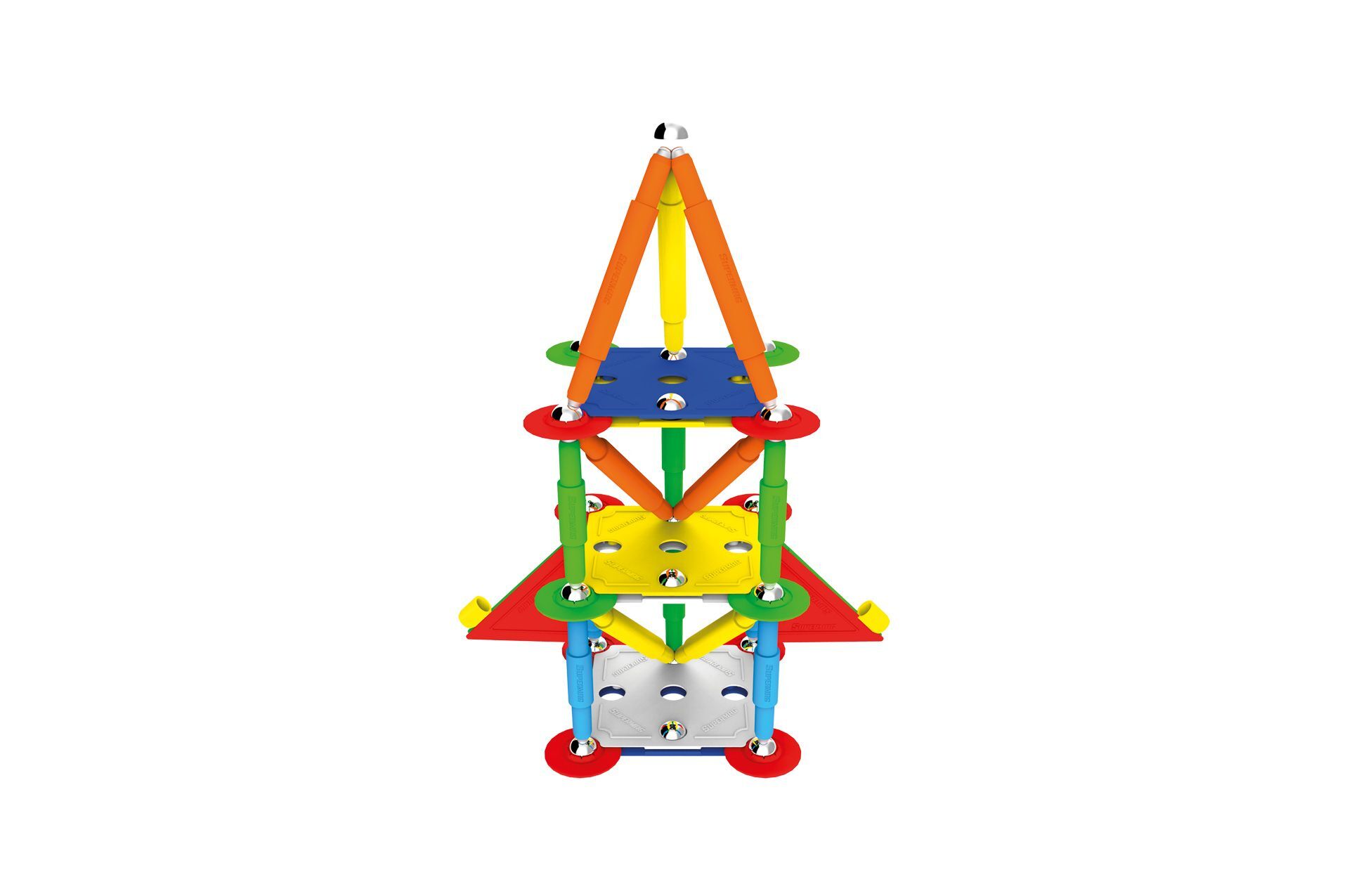 Supermag Projects Multicolor Magnetic Construction 60 Pieces