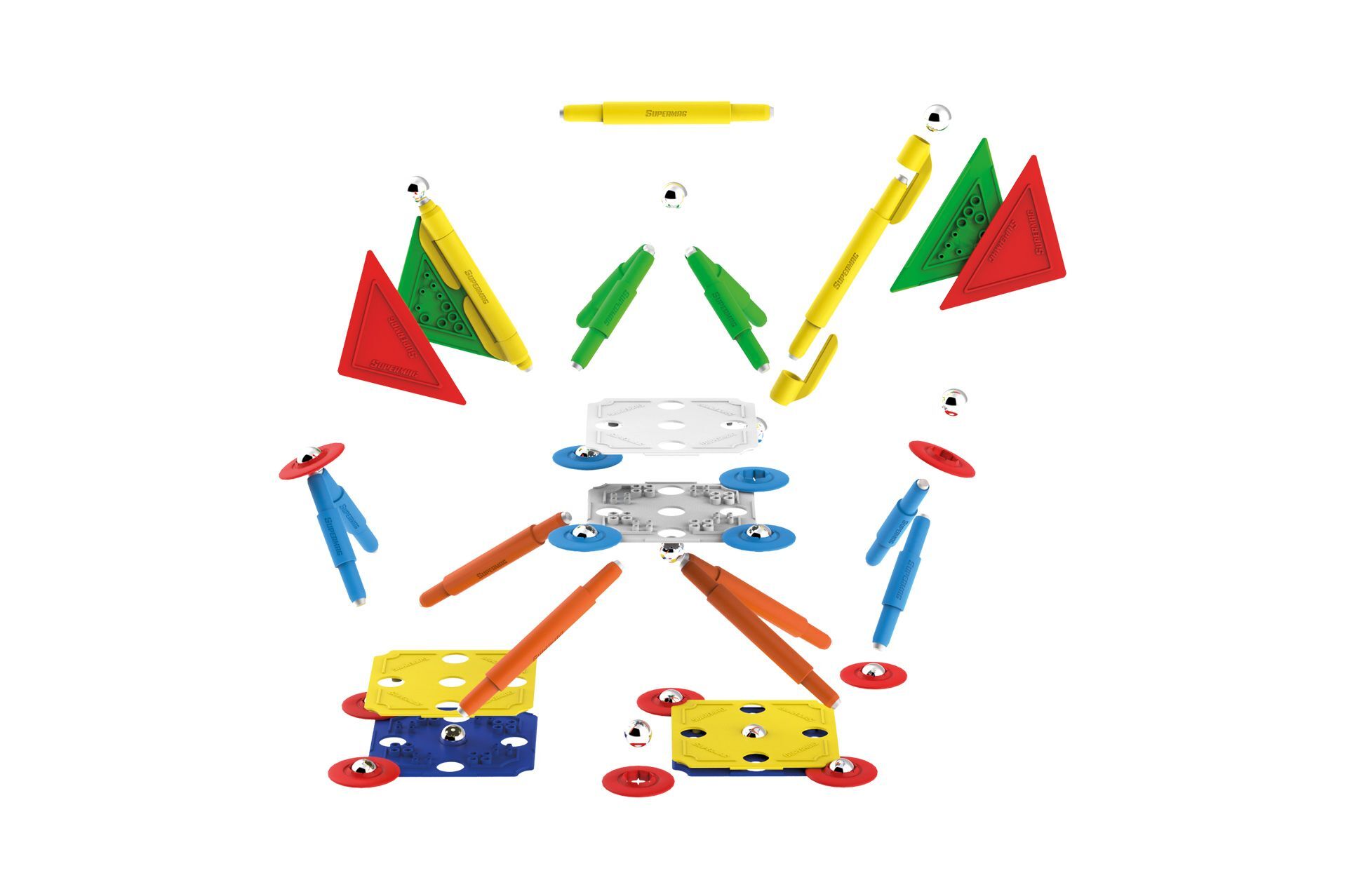 Supermag Projects Multicolor Magnetic Construction 60 Pieces