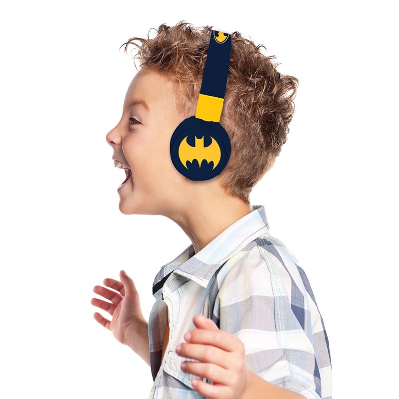 Lexibook Batman 2 in 1 Bluetooth® and Wired Comfort Foldable Headphones With Kids Safe Volume