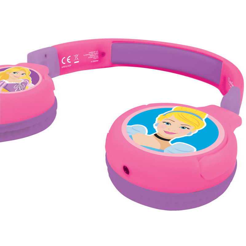 Lexibook Bluetooth Comfort Wireless Headphones for Children With Limited Design Princesse