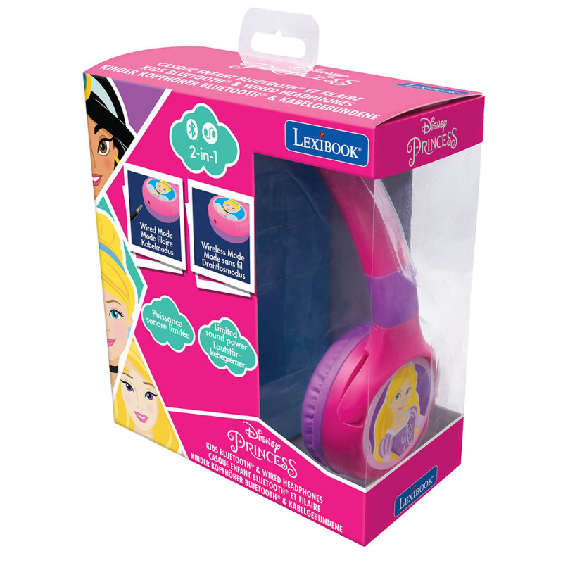 Lexibook Bluetooth Comfort Wireless Headphones for Children With Limited Design Princesse