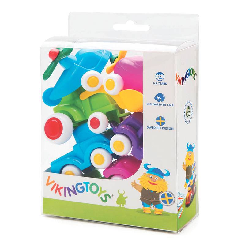 Viking Toys Mini Chubbies - Mixed Vehicles Pastel Colors