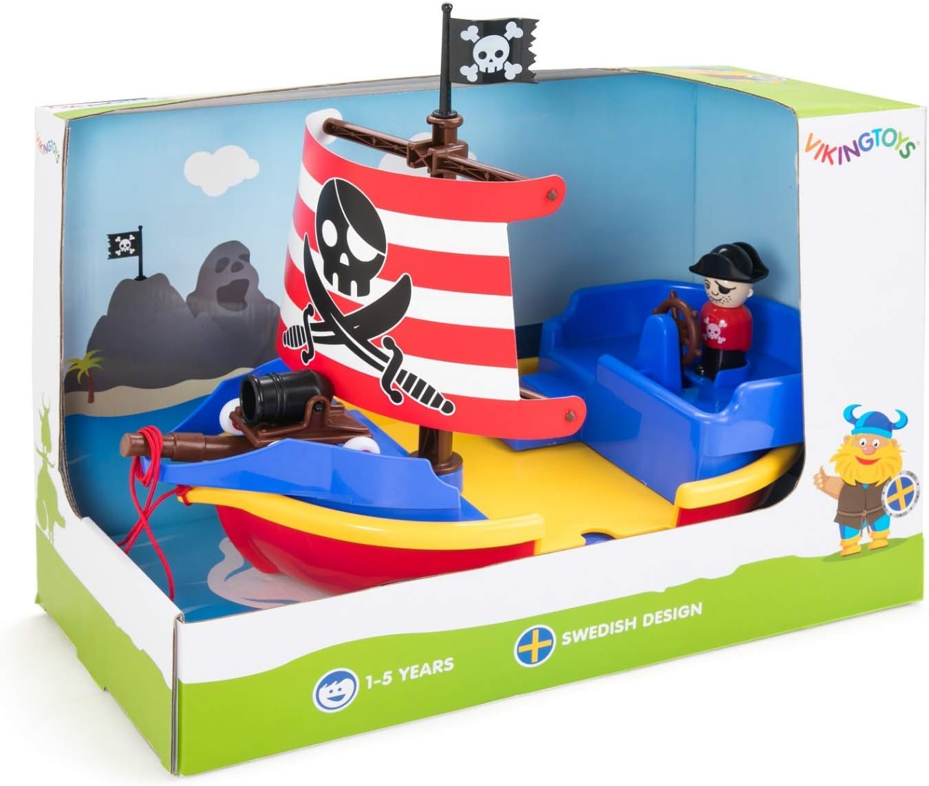 Viking Toys Pirate Ship W. Canon and 1 Figure in Gift Box