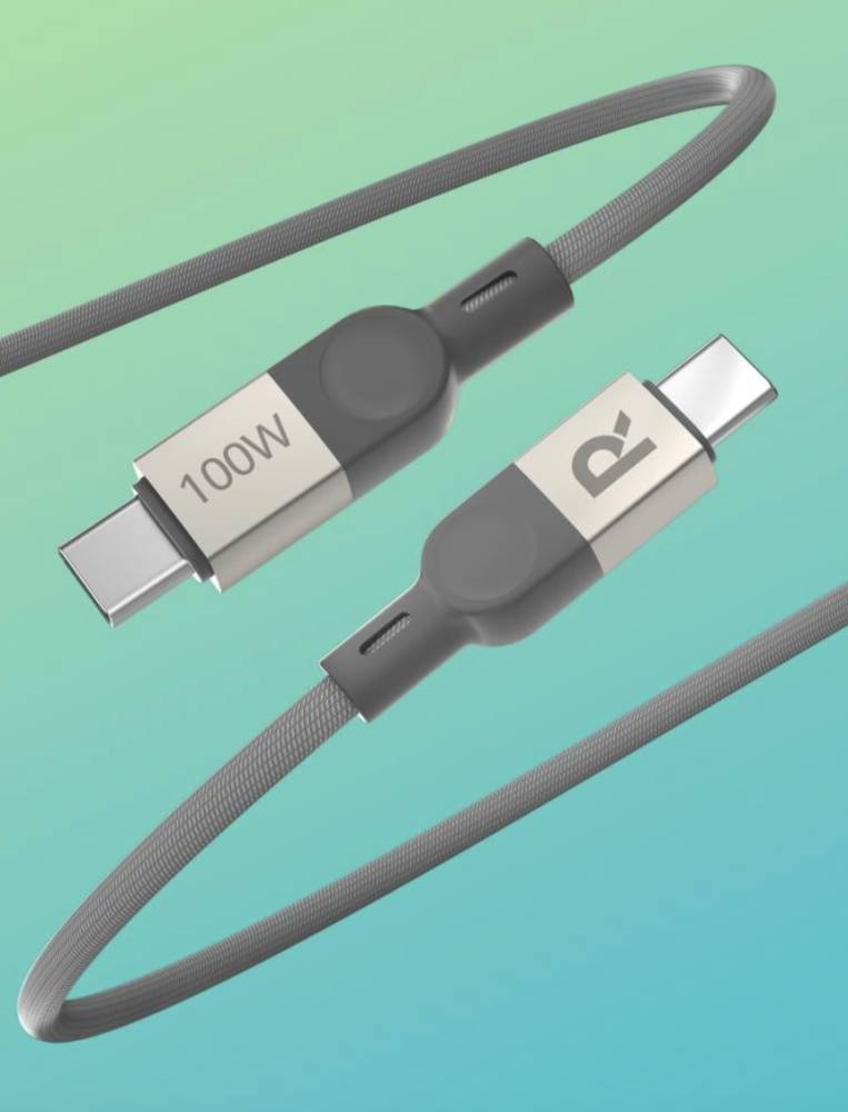RAVPower Type-C to Type-C Magnetic Nylon Braided Cable 100W 1.2M
