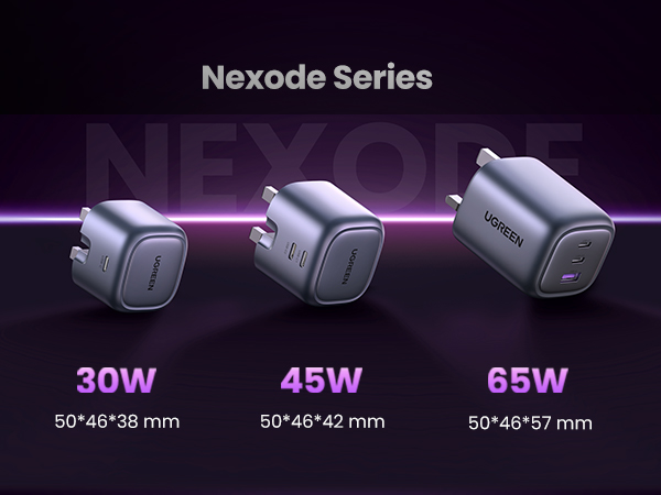 UGreen Nexode 30W USB-C PD GaN Fast Charger UK (Space Gray)