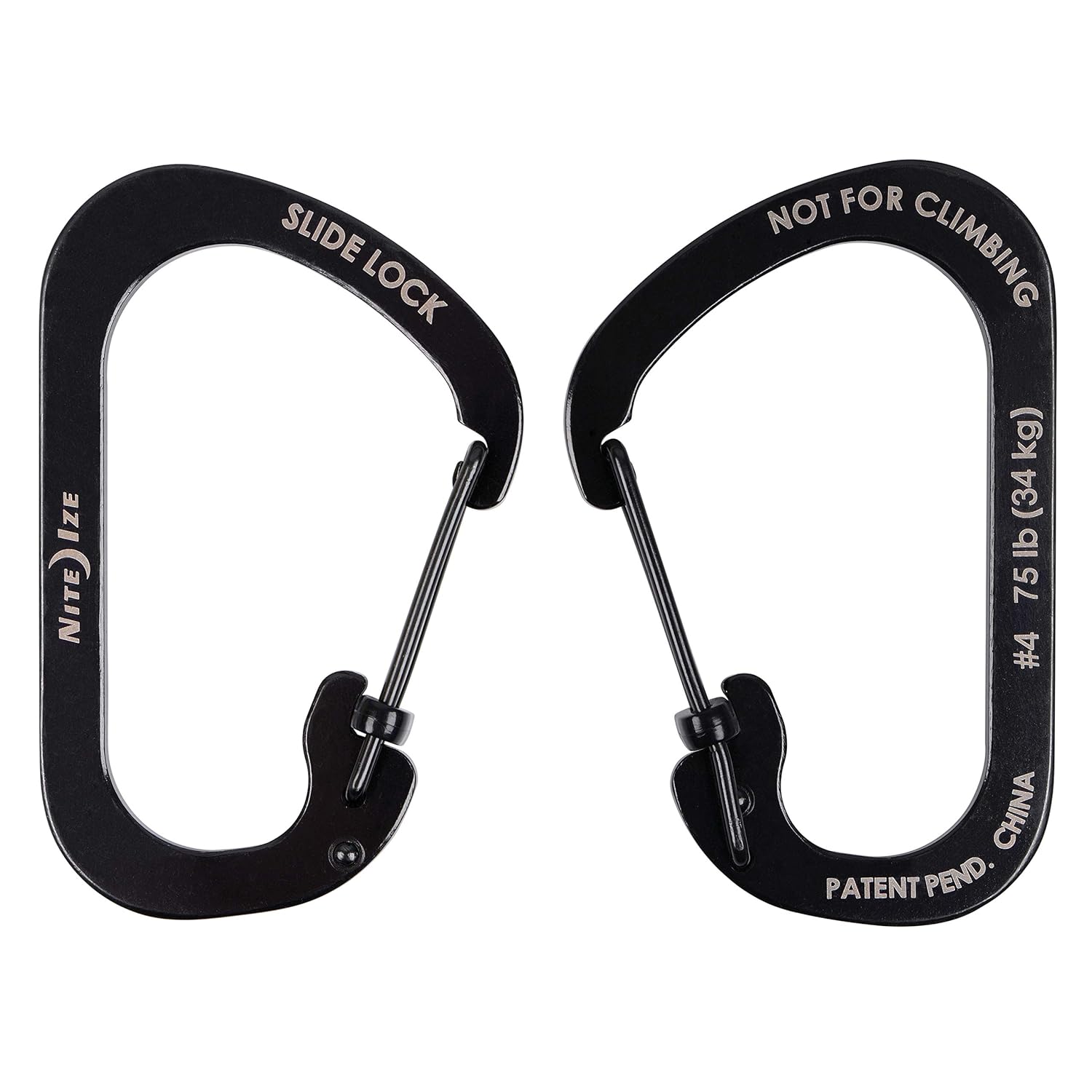 Nite Ize Carabiner SlideLock Steel #4 Black