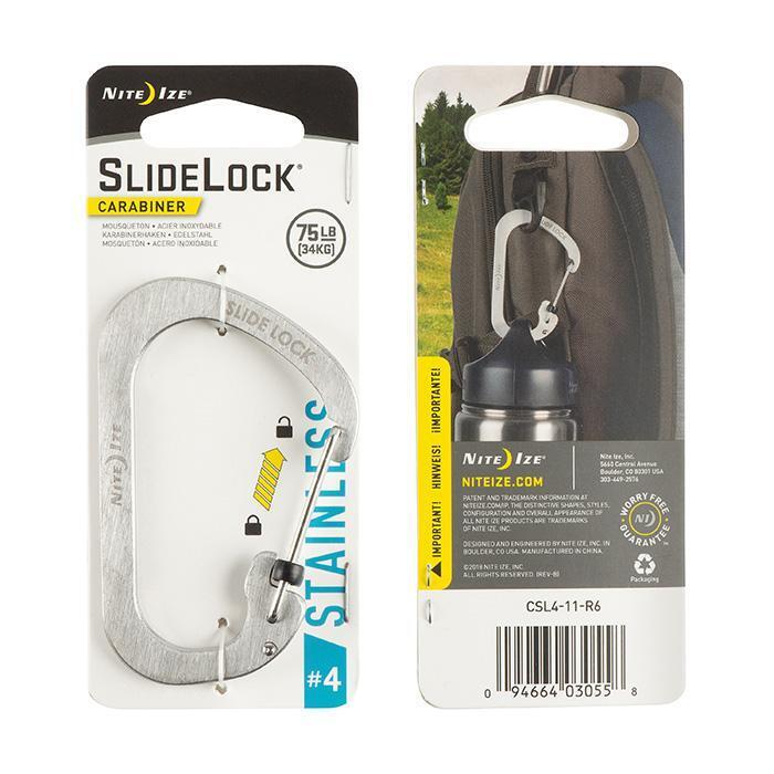 Nite Ize Carabiner SlideLock Steel #4 Stainless
