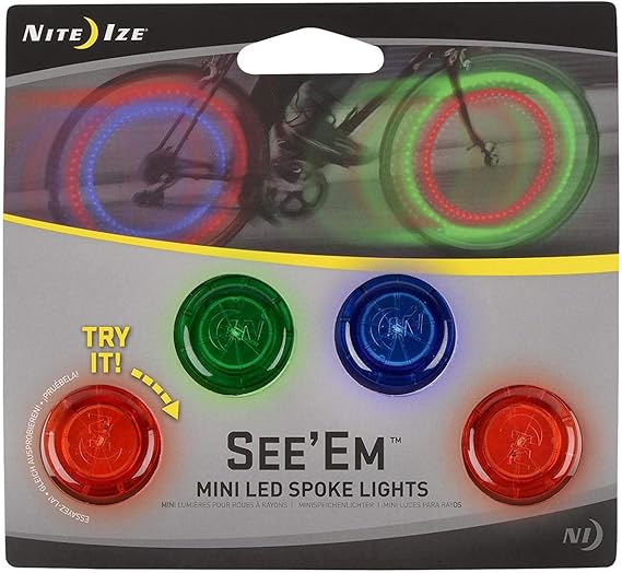 Nite Ize See'Em&trade; Mini Spoke Lights - 4 Pack - Assorted