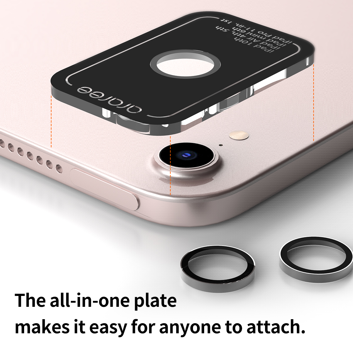 Araree Core Camera Metal Ring for iPad Air 13 (2024) / iPad 10.9 / iPad mini 6 - Clear