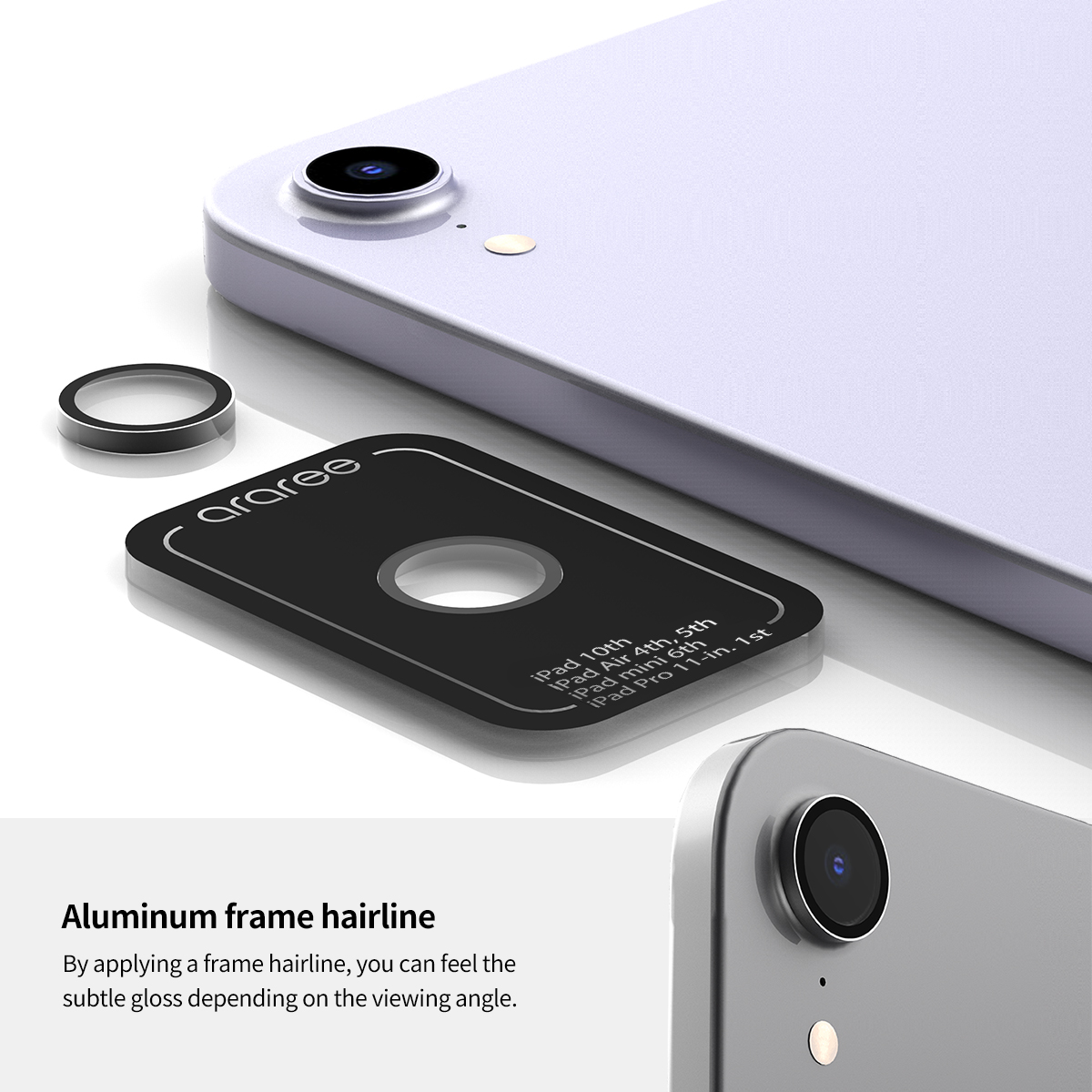 Araree Core Camera Metal Ring for iPad Air 13 (2024) / iPad 10.9 / iPad mini 6 - Clear