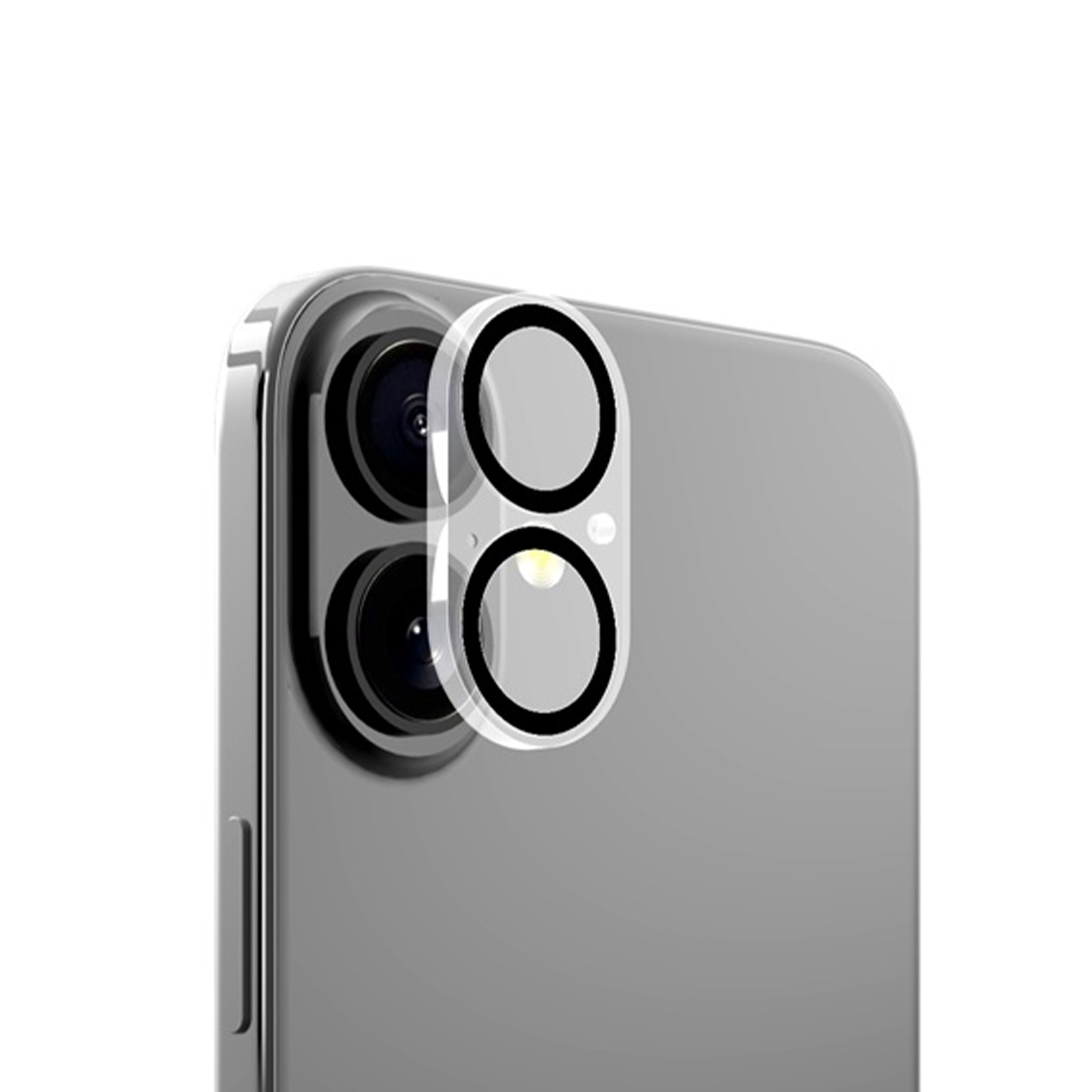 Araree C-Sub Full Camera Lens Protector Tempered Glass For iPhone 16 / 16 Plus ( 1Pcs) - Clear