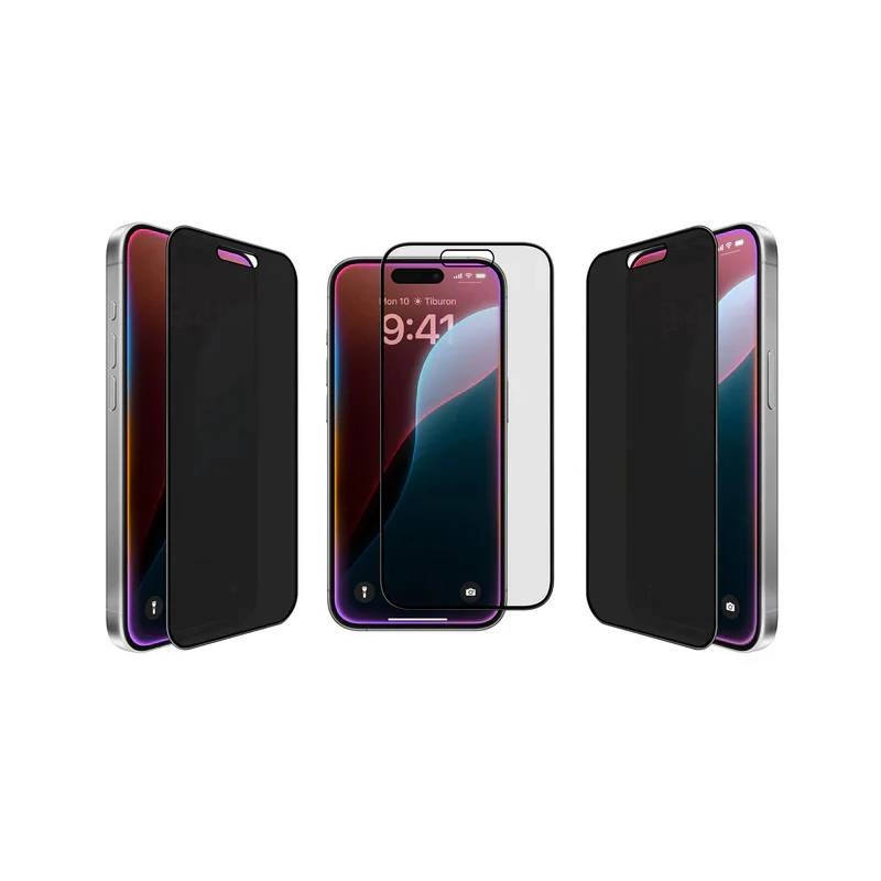 Torrii Bodyglass Screen Protector Tempered Glass For iPhone 16 (6.1”) / 15 / 14 Pro Anti-Bacterial Coating - Privacy