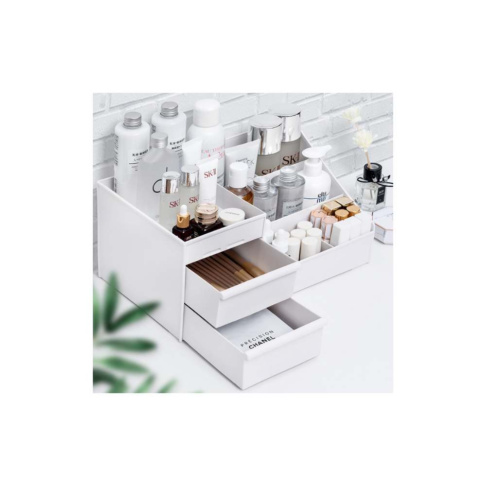 Aloxe Cosmetic Organizer Small Makeup Box &ndash; White
