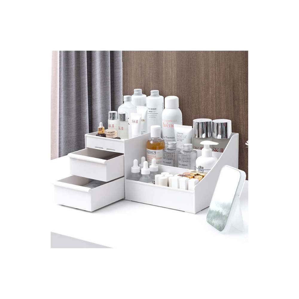 Aloxe Cosmetic Organizer Small Makeup Box &ndash; White
