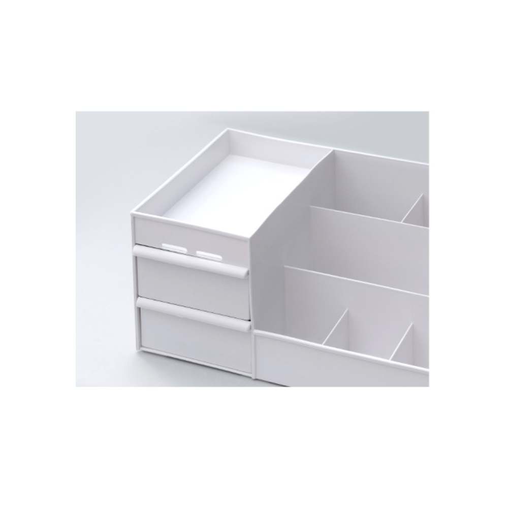 Aloxe Cosmetic Organizer Small Makeup Box &ndash; White