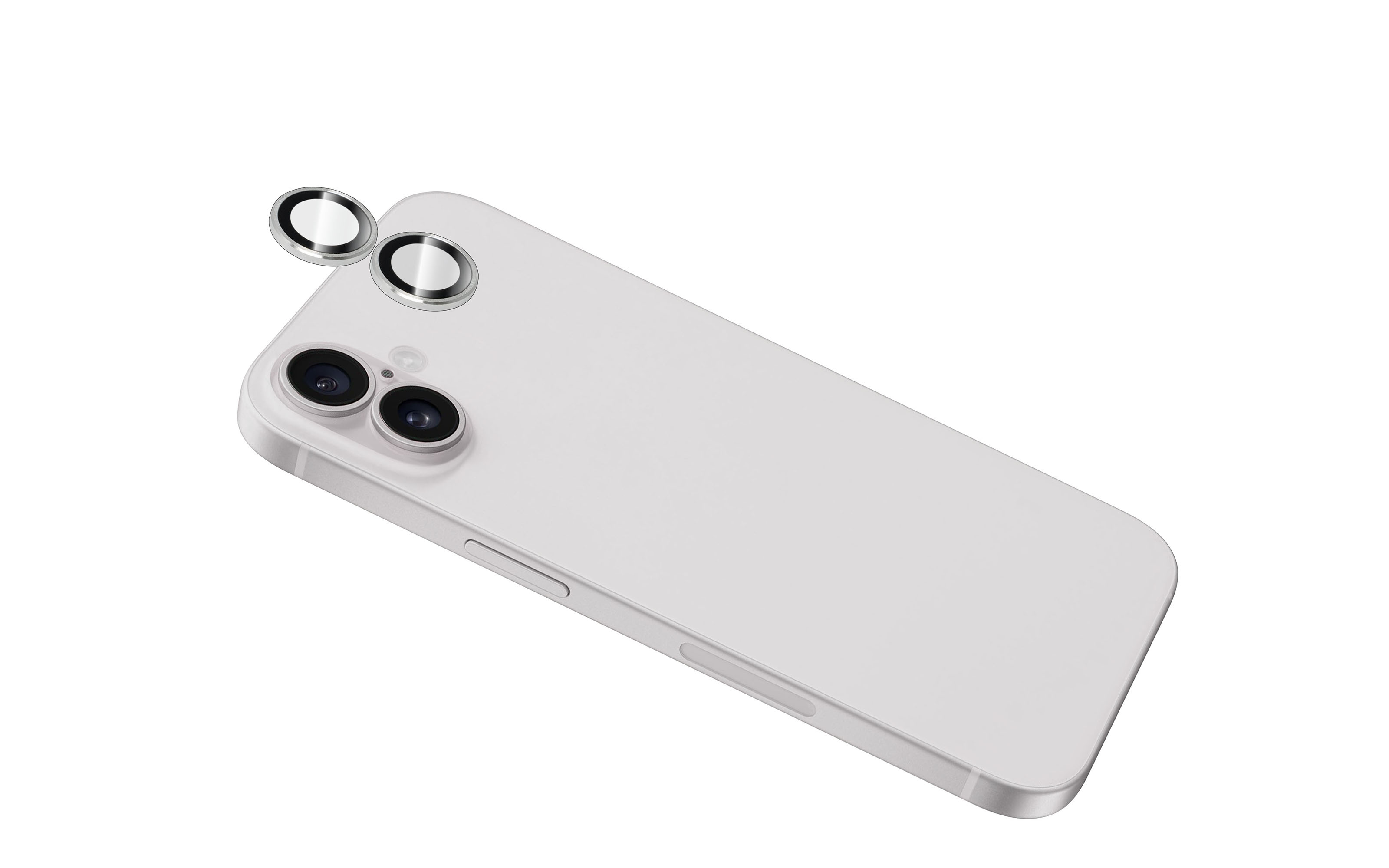 Torrii Bodyglass Aluminium Camera Lens Protector Ring For iPhone 16 / iPhone 16 Plus (Anti-Bacterial Coating) - Silver