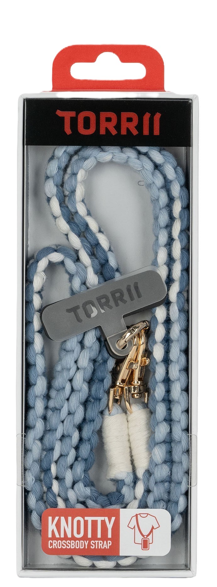 Torrii Knotty Braided Crossbody Strap – Gradient Blue
