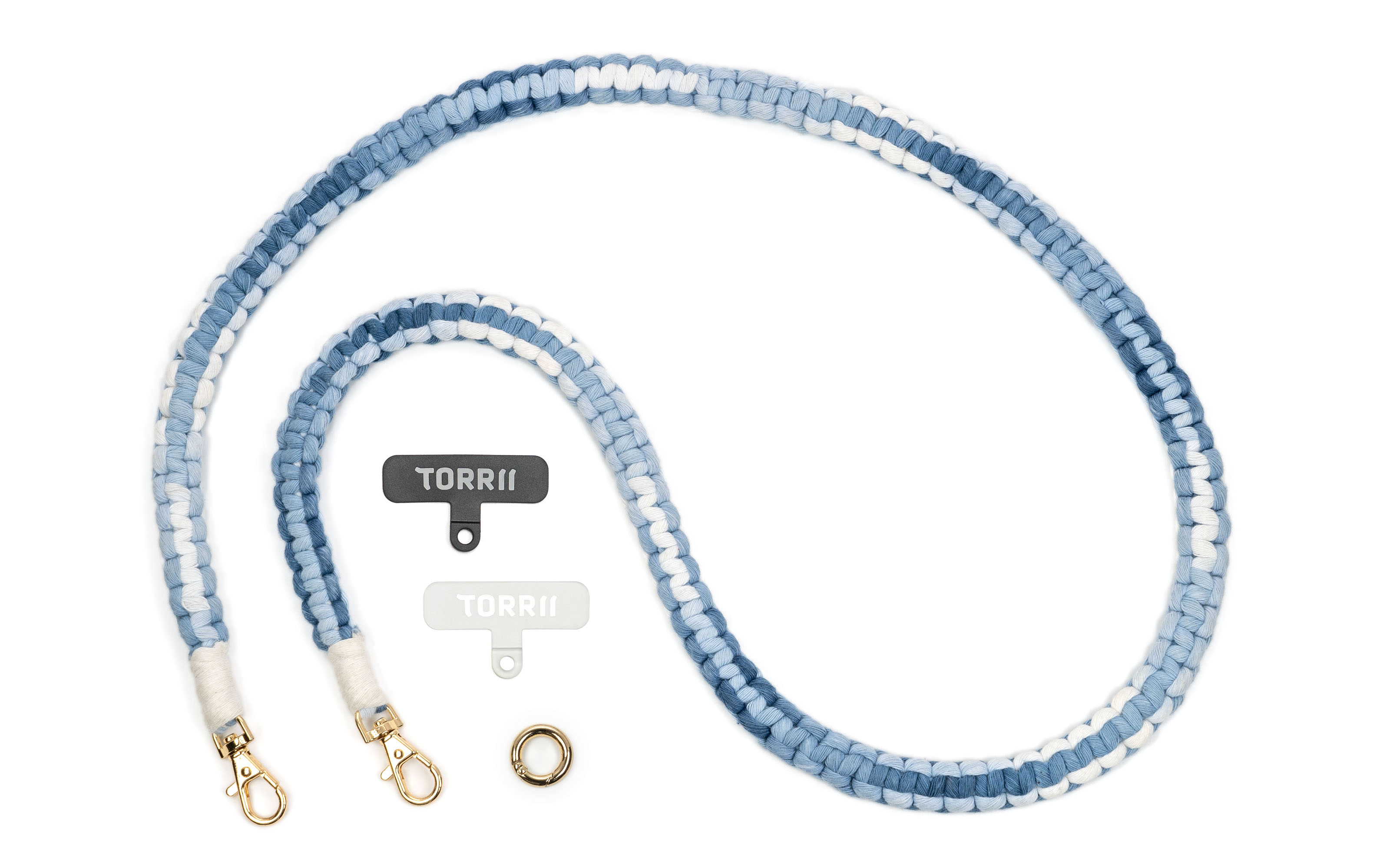 Torrii Knotty Braided Crossbody Strap – Gradient Blue