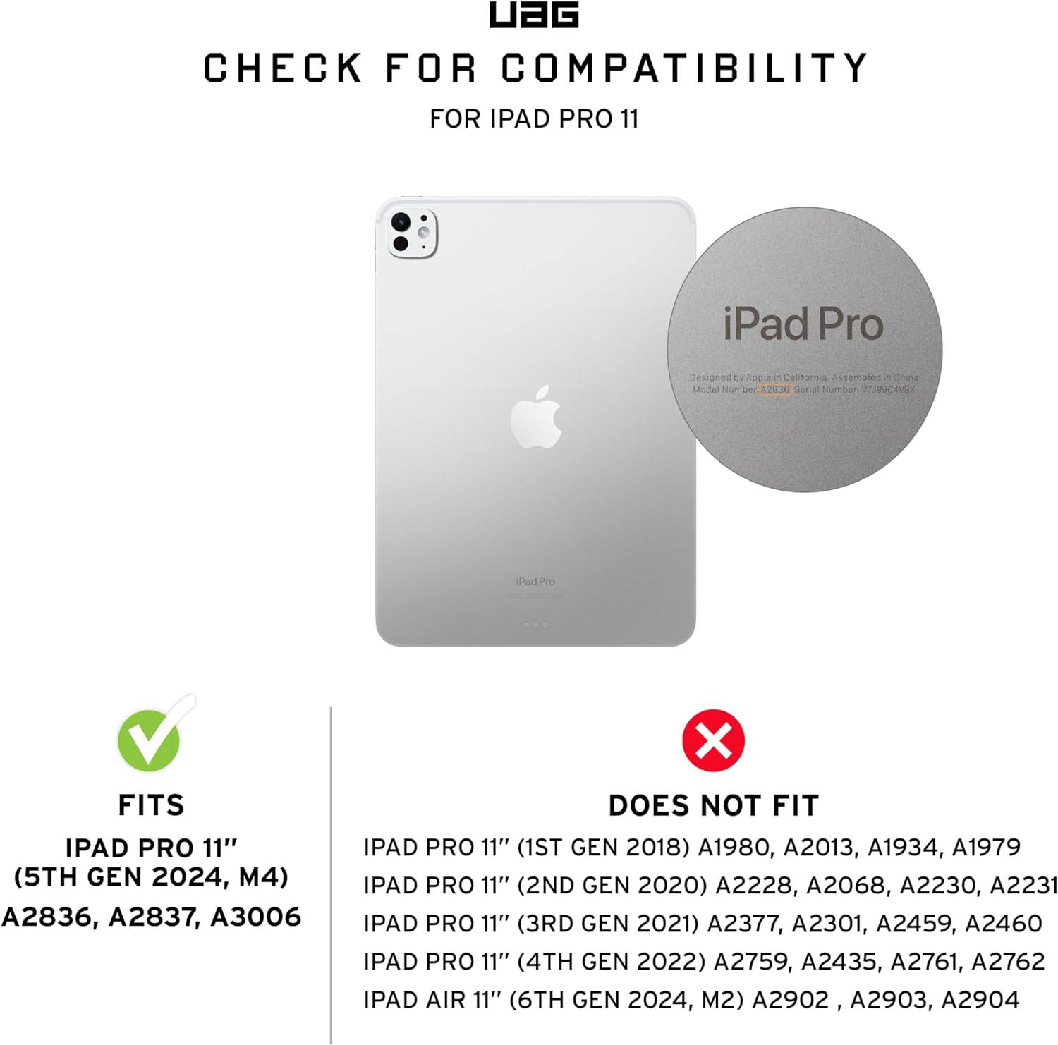 UAG iPad Pro 11" (2024) Screen Protector Glass Shield