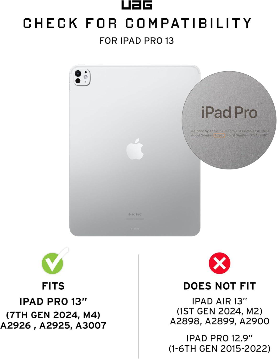 UAG iPad Pro 13" (2024) Screen Protector Glass Shield - Clear