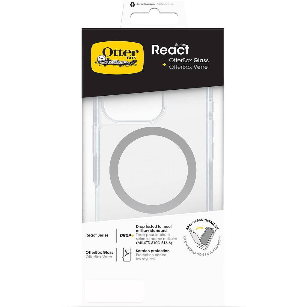 OtterBox iPhone 16 Pro React MagSafe Case + Glass Clear